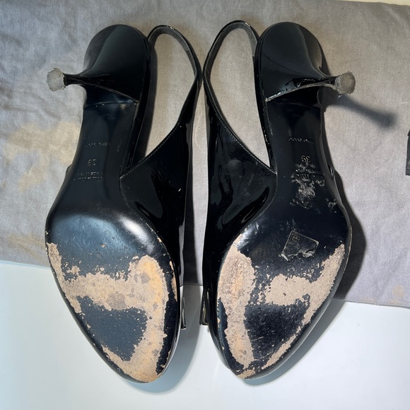 Miumiu Vintage Logo Slingback Kitten Heels - Picture 4 of 7